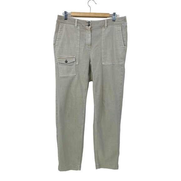 J Jill Pants - J Jill Pants Womens Size 16 Cargo Pocket Casual Canvas Beige Khaki
